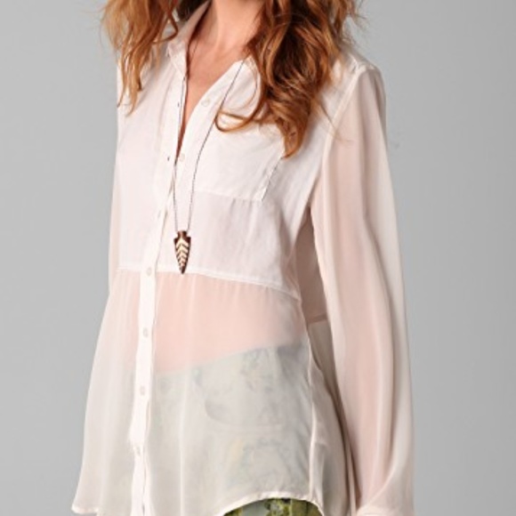 Free People Best of Both Worlds Sheer Top XS - Picture 1 of 5
